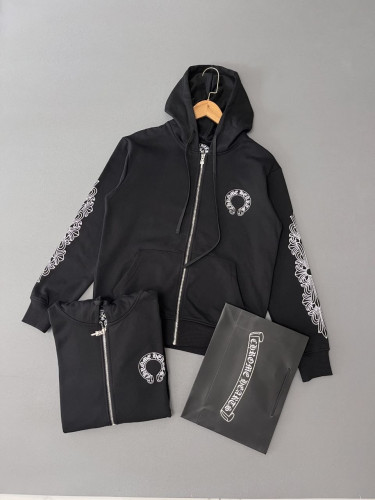 •크롬하* 홀스슈 플로랄 후드 집업 - 수입