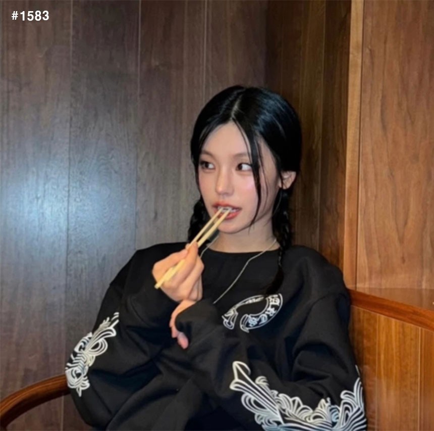 🍀 [Chrome Hearts ] 크롬하츠 홀스슈 말발굽 롱슬리브 긴팔 오버핏 티셔츠 🍀 #1583