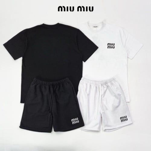 💕 미*** 베이직로고 반팔 반바지 트레이닝 셋업