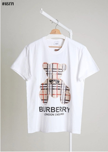 🔆 [BURBERRY] 버버리 토마스 체크 베어 숏 슬리브 코튼 그래픽 티셔츠 🔆