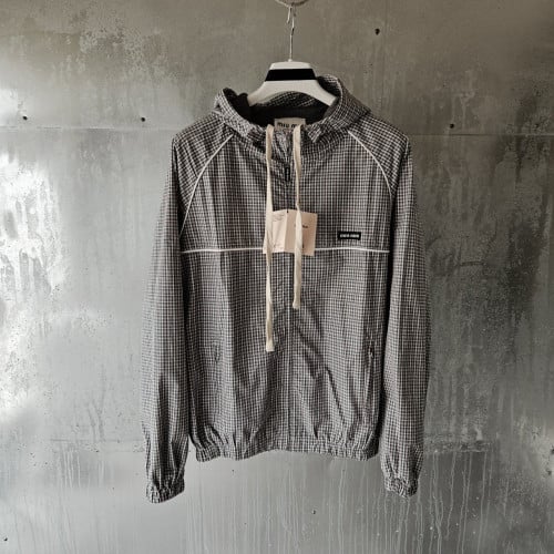 25 SS 미*미* 체크 테크니컬 패브릭 봄버 자켓