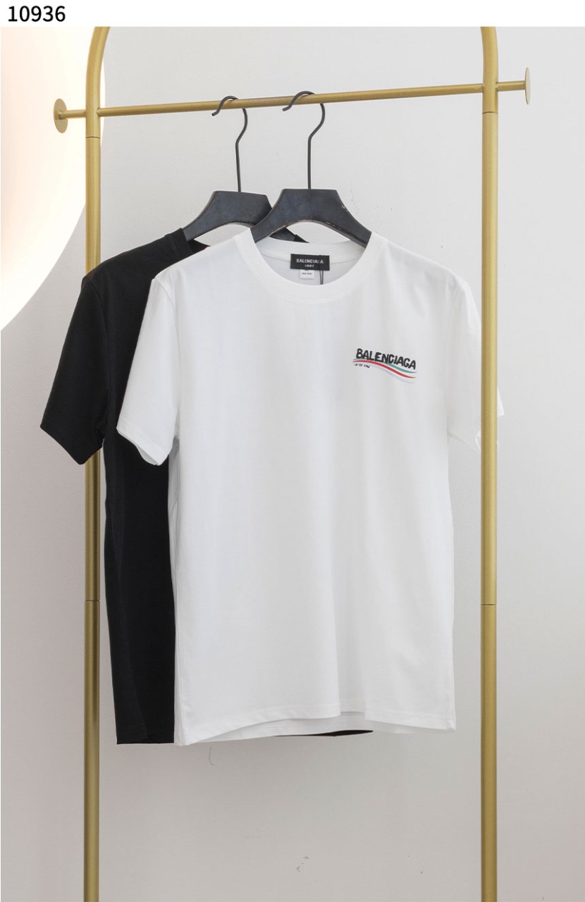 #발렌시아가 [BALENCIAGA] 발렌시아가 웨이브로고 에펠탑 반팔 신상입고💢 #상의 #티셔츠 #10936