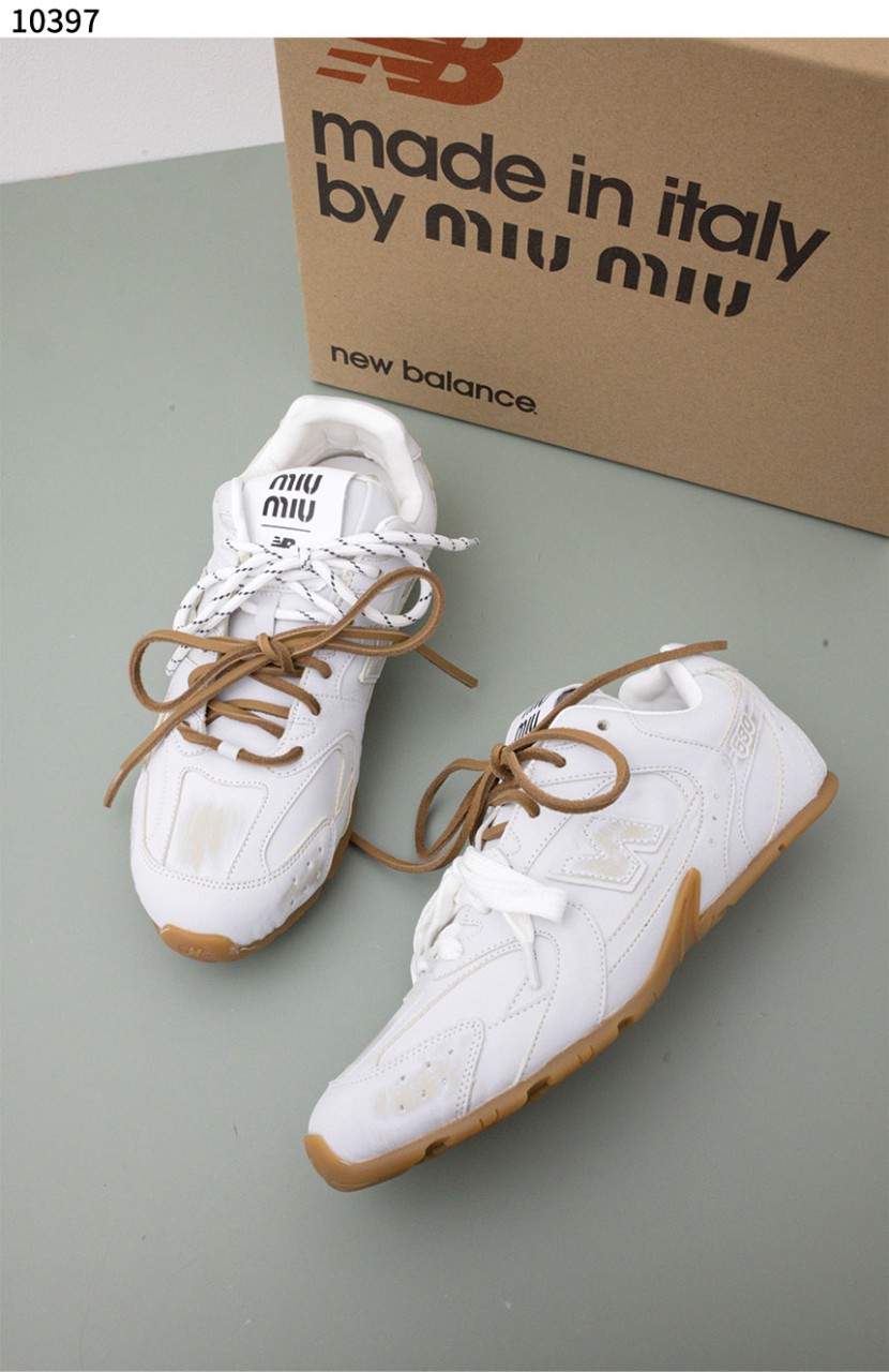 #뉴발란스 [NEW BALANCE] #미우미우 [MIU MIU] 미우미우 여성 스니커즈 뉴발란스 530 SL 레더 운동화 신발 화이트 신상입고💢 #신발 #10397
