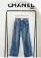 🔆 [CHANEL] 샤넬 수입 빈티지 블랙자수 그런지 와이드 데님 팬츠 🔆