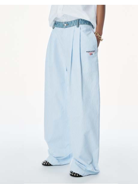 #알렉산더왕 [ a*lexander wang ] 수입 코튼 옥스포드 와이드 팬츠 입고💢 #여성하의 #청바지