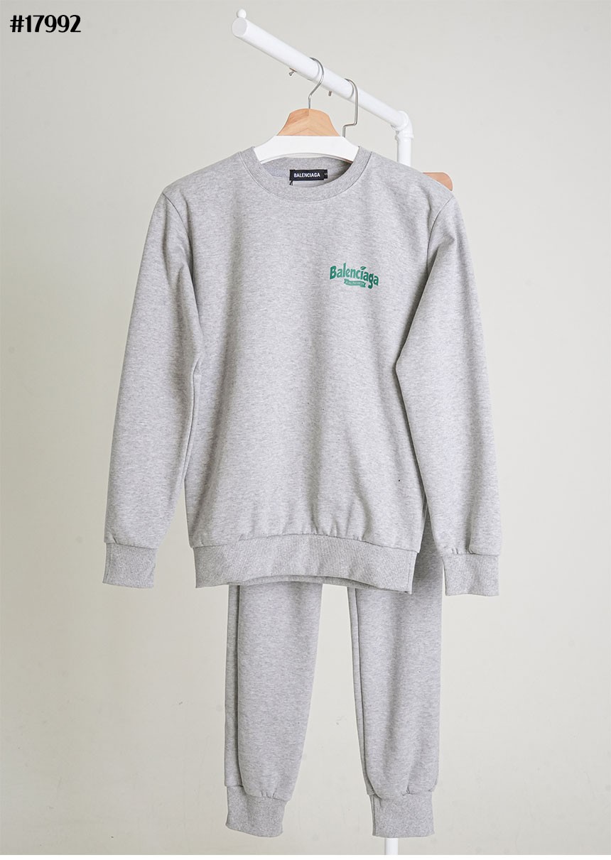 🔆 [BALENCIAGA] 발렌시아가 퓨어 프리미엄 그래픽 맨투맨 티셔츠 & 밴딩 테리 팬츠 셋 🔆