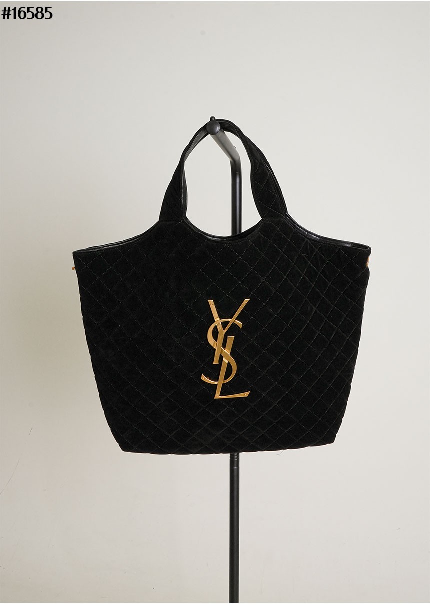 🔆 [SAINT LAURENT] 생로랑 벨벳 퀄트 아이케어 맥시 쇼퍼백 🔆