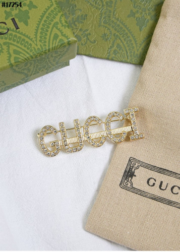 🔆 [GUCCI] 구찌 크리스탈 로고 체인 링크 브로치 🔆