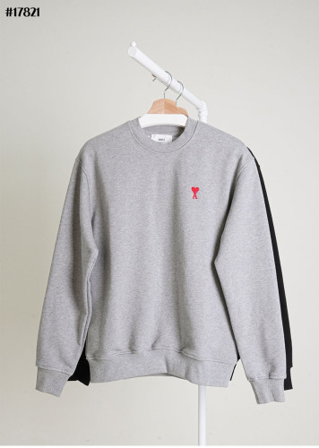 🔆 [AMI] 아미 레드 하트 로고 플리스 크루넥 맨투맨 티셔츠 🔆