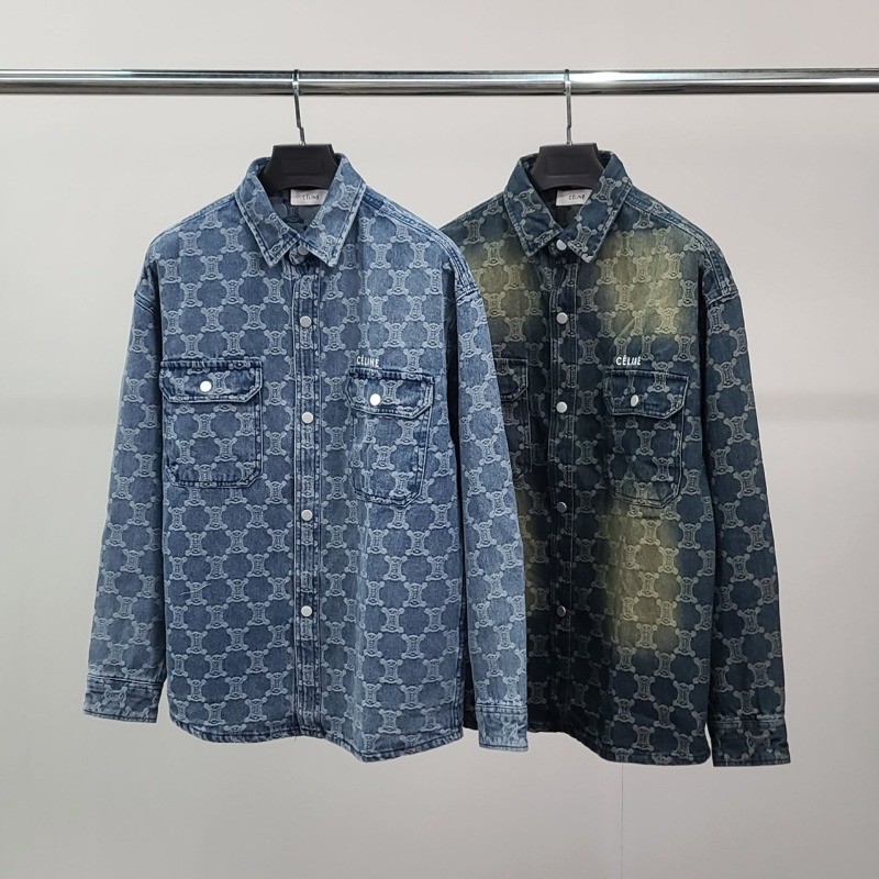 트리오페 멀티자수 데님 셔츠