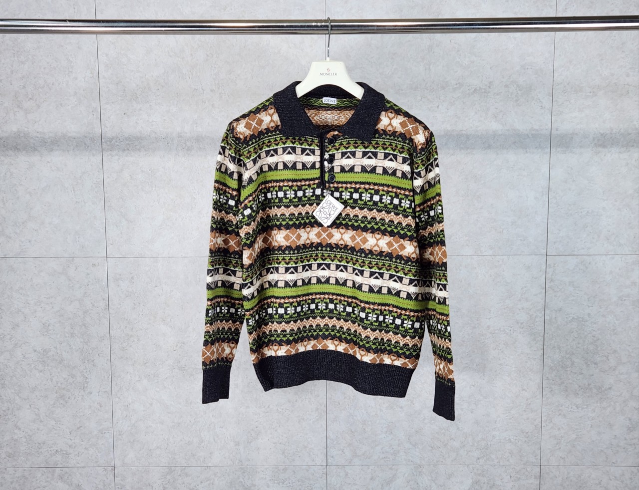 25SS 로*에베 캐시미어 폴로 울 스웨터 입고~~