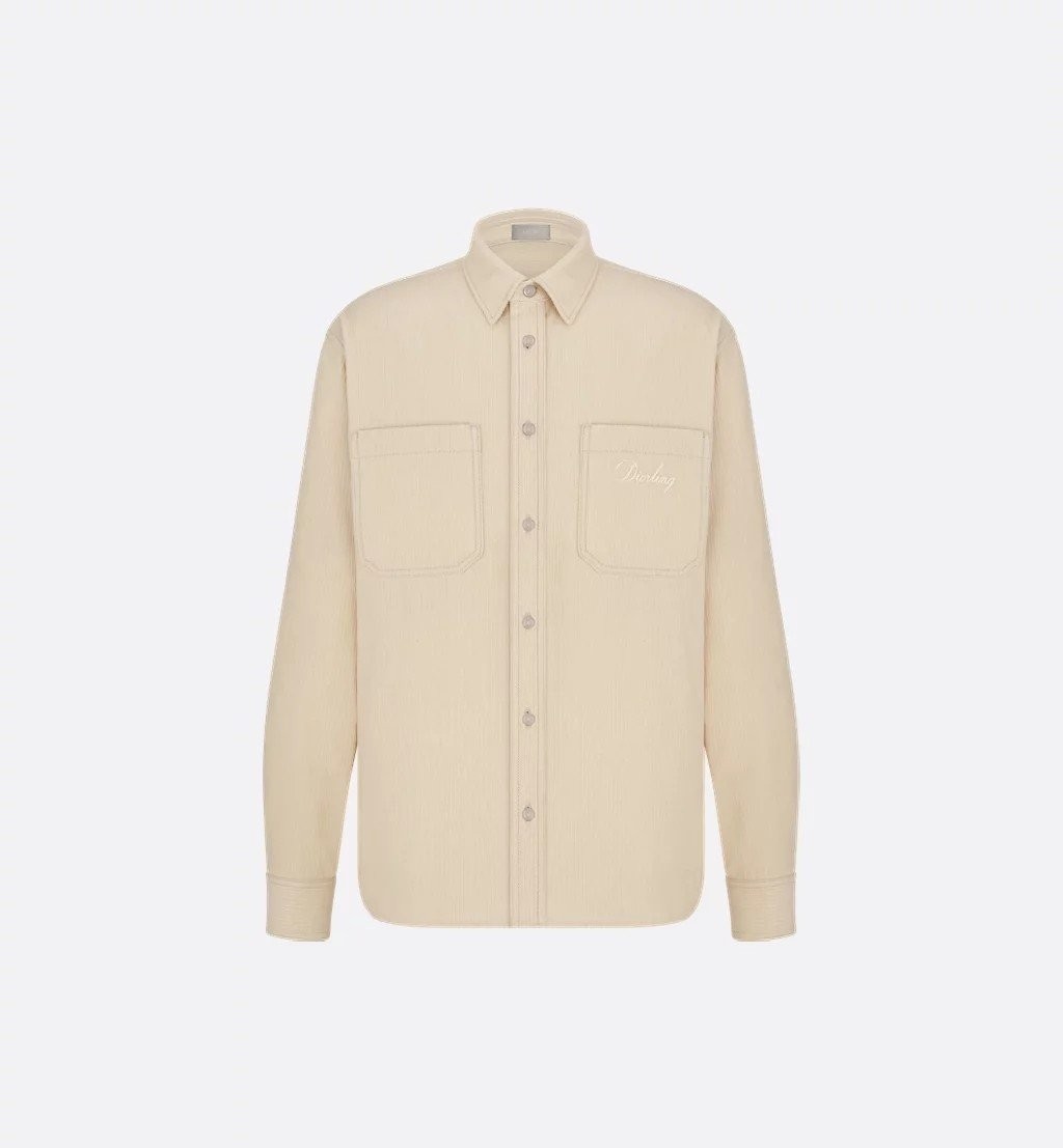 2025 디*올 스트라이프 코듀로이 셔츠 재킷 입고