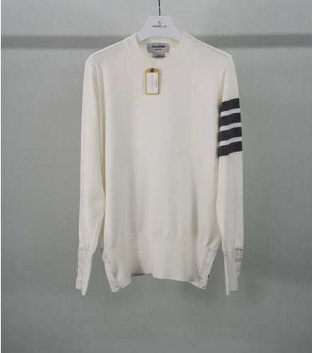 톰*브라운 캐시미어 사선 니트 신상 크림