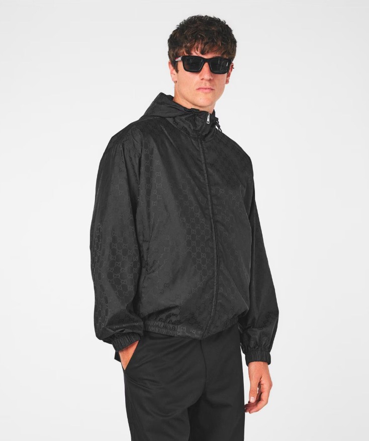 #구찌 GG 모노그램 후드 윈드브레이커