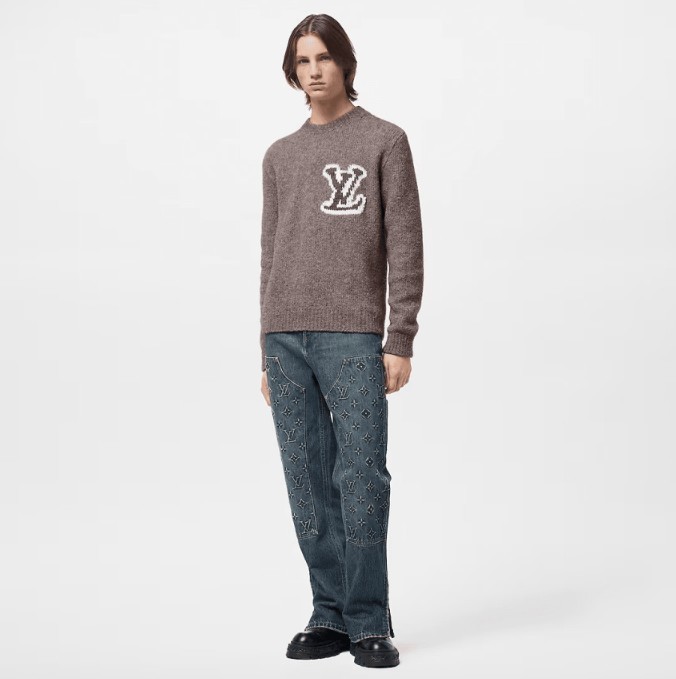 #루이비통 24FW 울 블렌드 크루넥 라바 스모크