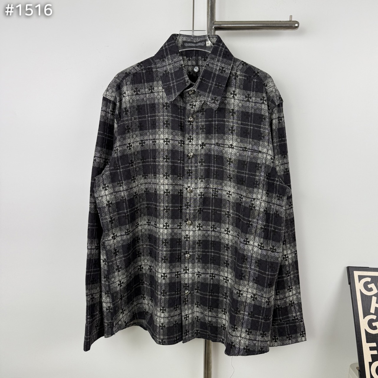 #크롬하츠 크로스 포인트 플란넬 체크 셔츠