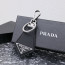 프라다 사피아노 삼각로고 키링 블랙