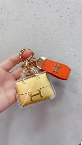 에르메스 오렌지 금가방 키링
