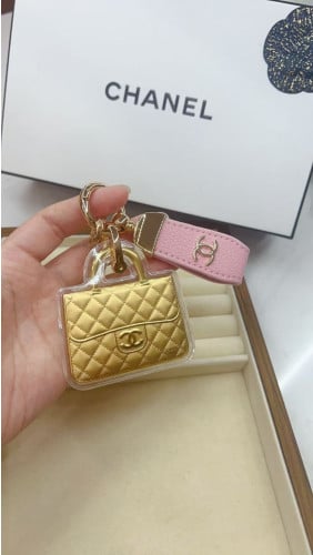 샤넬 20C CC로고 키링 골드