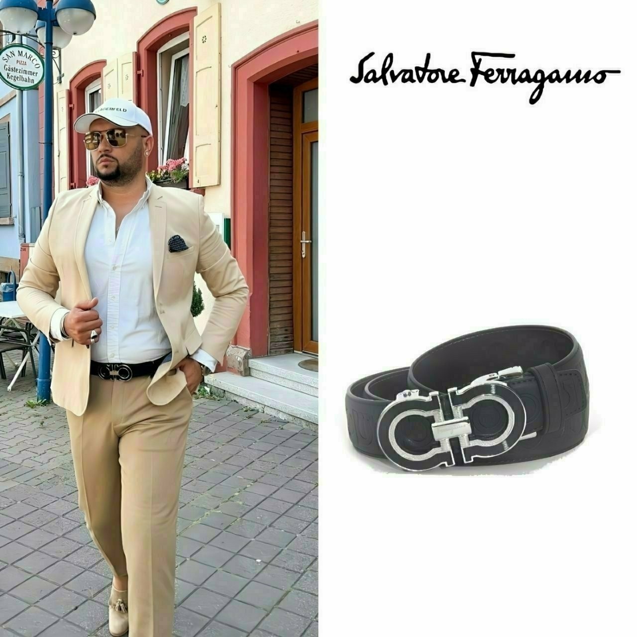 🔳🔳25s 페♡가모 더블간치니 블랙자동장식벨트🔳🔳