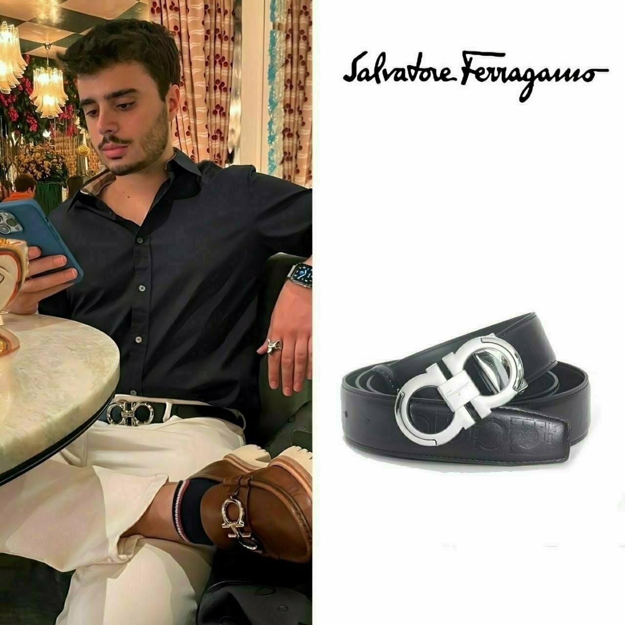 🔳🔳25s 페♡가모 더블 간치니 실버 벨트🔳🔳