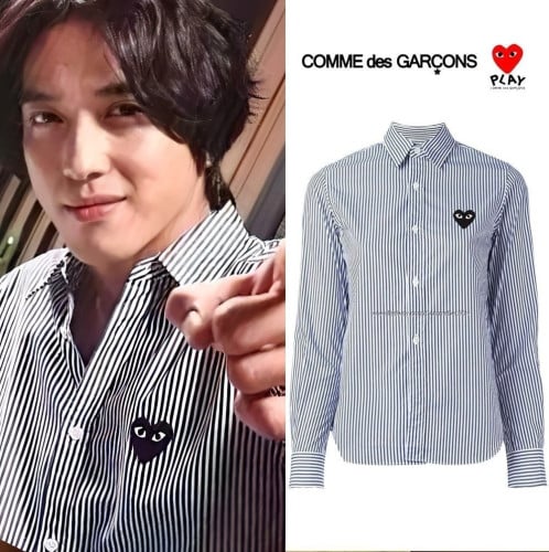 💗 2025 F/W 꼼☆가르송 스트라이프 최고급 커플셔츠 💗