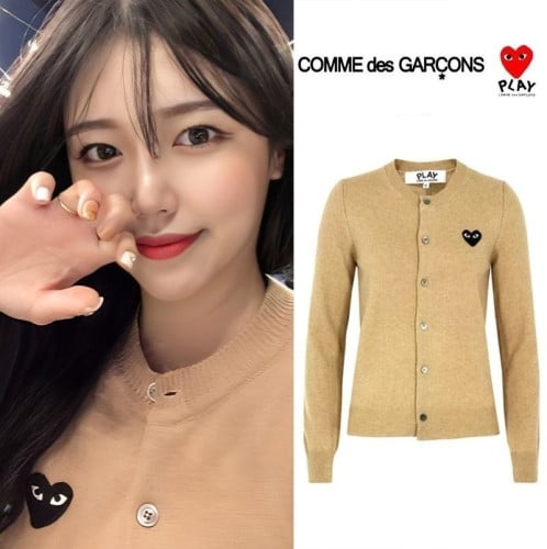 💛 25FW 꼼♡가르송 라운드 (제니.수지) 여성용 가디건 💛