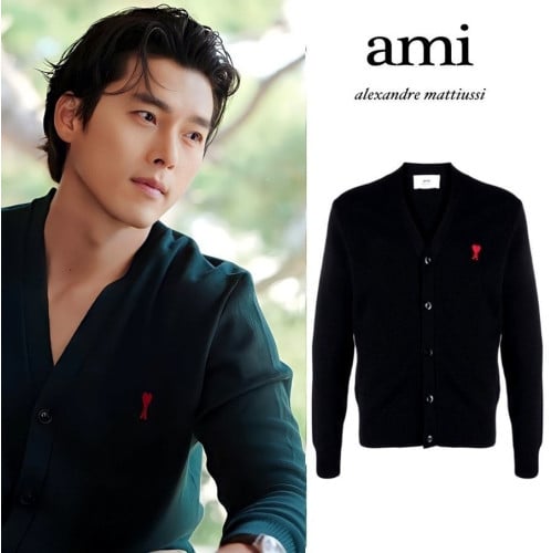 2025FW A*i Logo embroidered merino cardigan