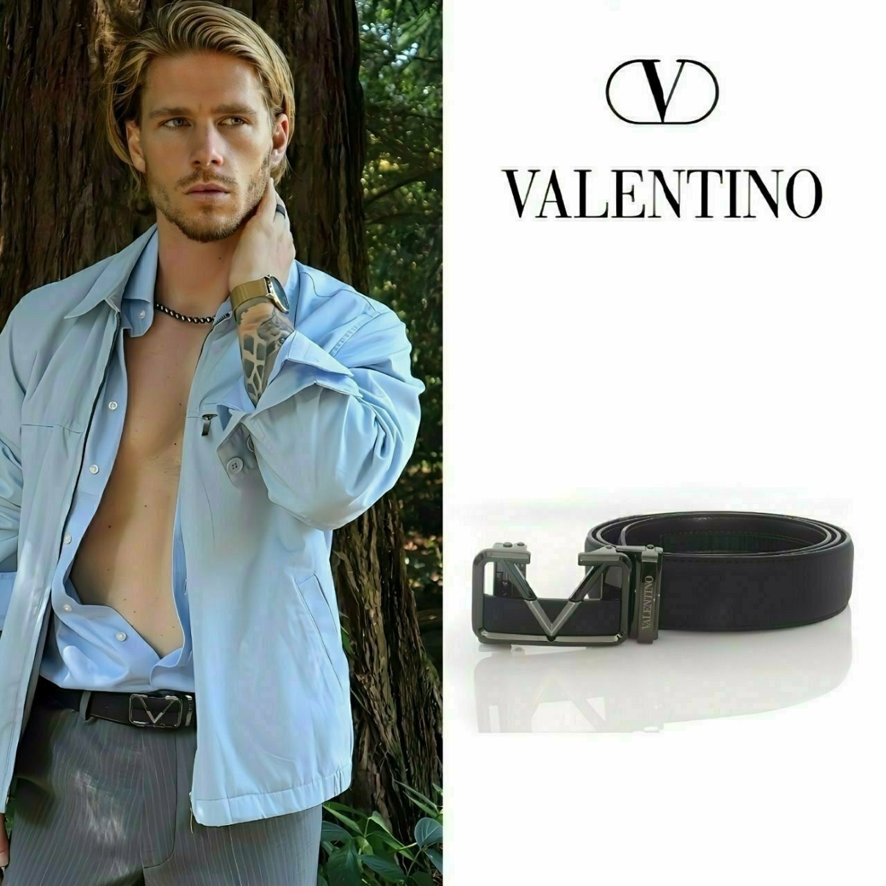 🔳🔳 25S 발♡티노 V로고 롤플레이트 벨트🔳🔳