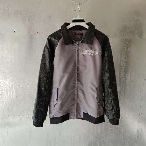 루*비* 믹스레더 블루종 자켓