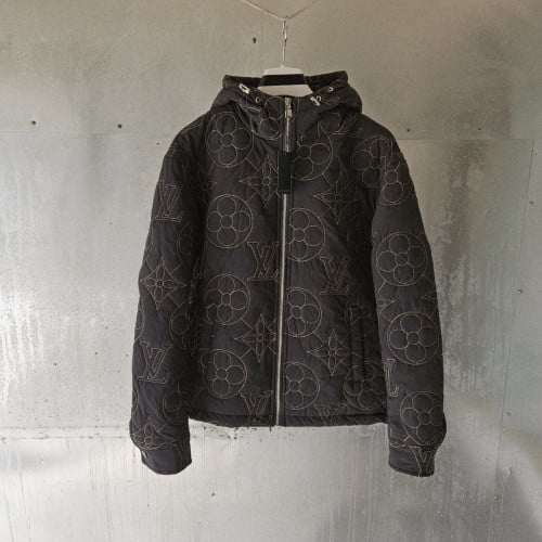 루*비* 모노그램 플라워 퀄팅 후드자켓