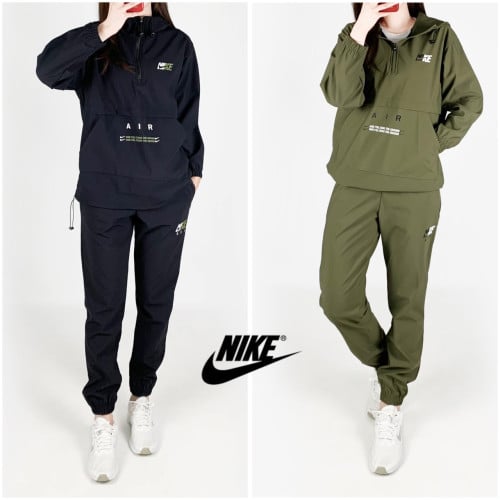 <나이키 에어 반집업 후드 조거 기모 아노락 세트>