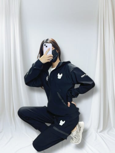 <라이프 후드 기모 집업 세트>