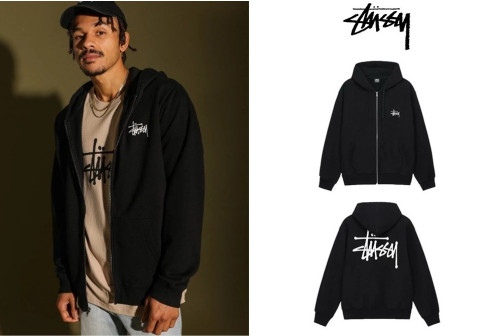 스*시 베이직 후드집업(블랙)