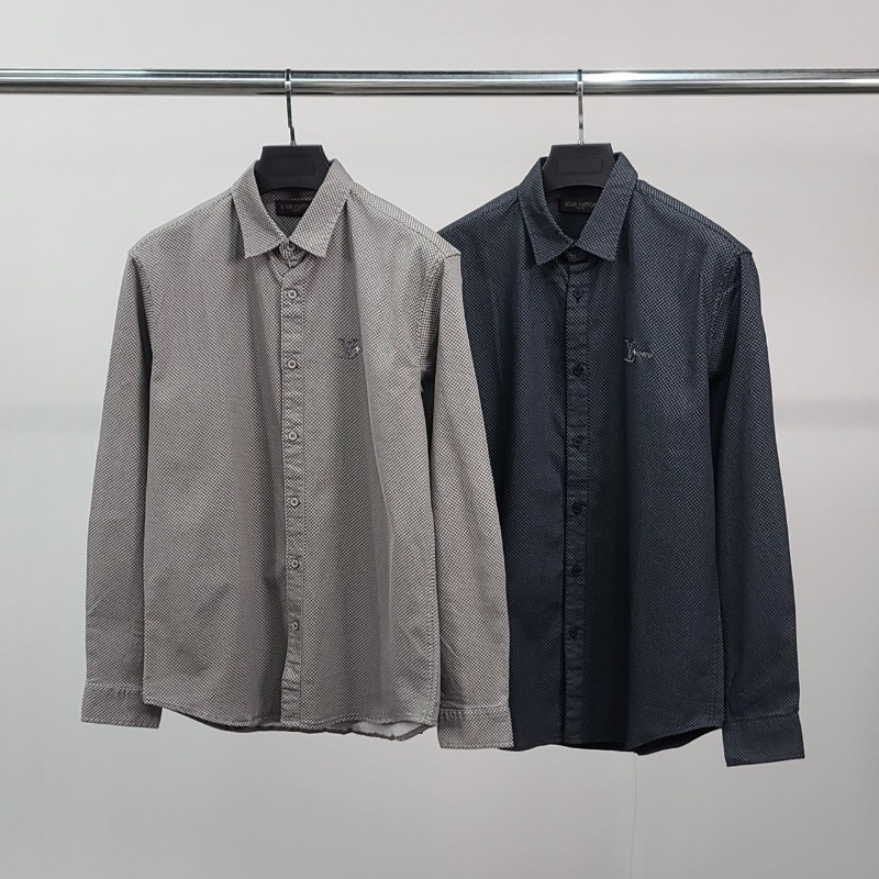 LV 모노자수 패턴 셔츠