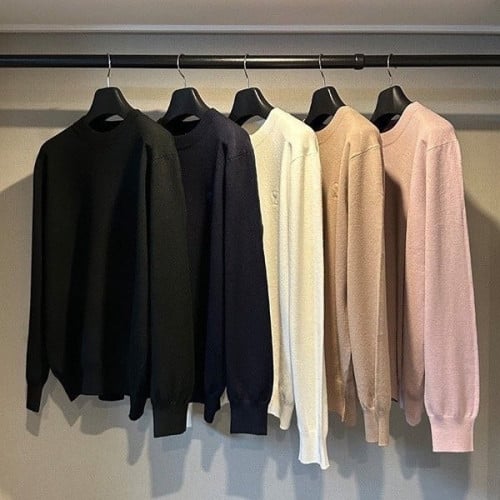 💕 아* 드 꾀흐 까마이외 자수 크루넥 니트