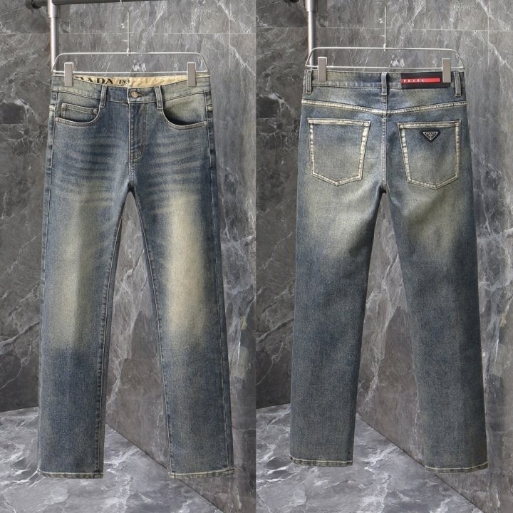 💕 프** 로고 패치 워싱스판 데님진➡️수입최고급