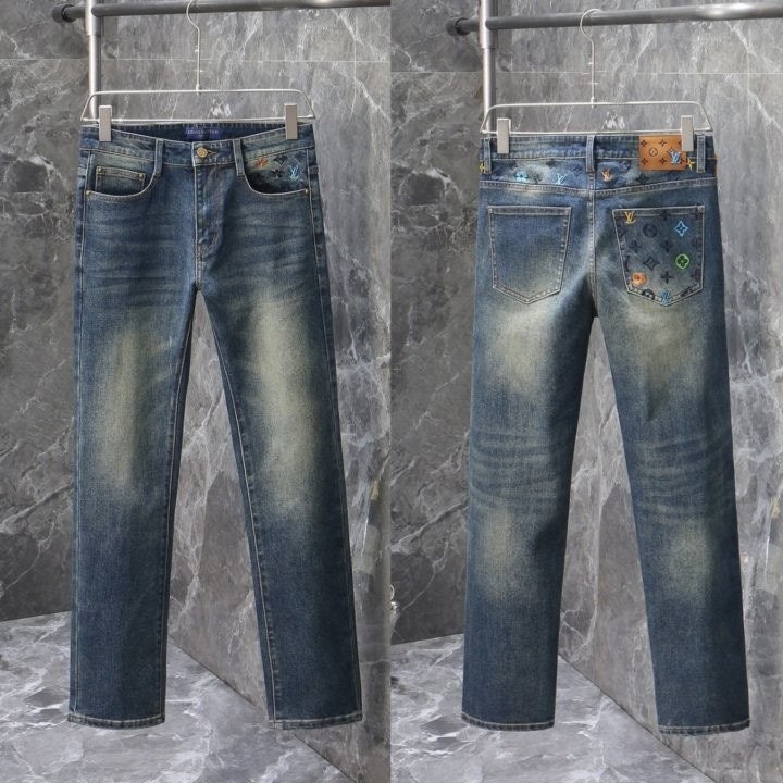 💕 루* 멀티자수 워싱스판 데님진✔수입최고급