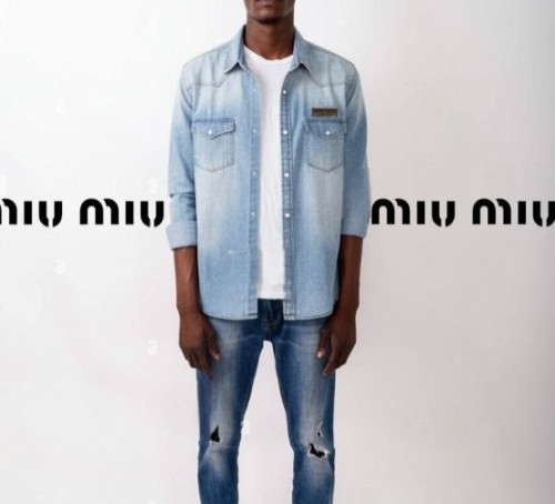 💕 미*** 클래식 시그니쳐 워싱 연청데님셔츠