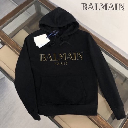 💕 발* 메탈릭 파리 로고 프린트 후드티