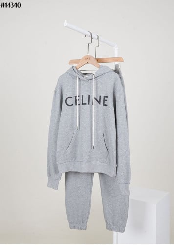 🔆 [CELINE] 셀린느 남여공용 스웻 후드 셔츠 & 스웻 조거 팬츠 셋 🔆