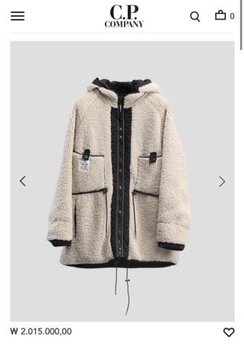 🚨씨X컴퍼니 [C.P compay] 리버시블 양면 폴라 파카