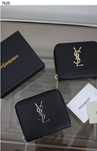 #입생로랑 [YSL] 생로랑 스무스 레더 실버 모노그램 카드 월렛 신상입고💢 #지갑 #7620