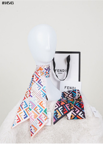 🔆 [FENDI] 팬디 펀 랩피 멀티 컬러 실크 방도 스카프 🔆