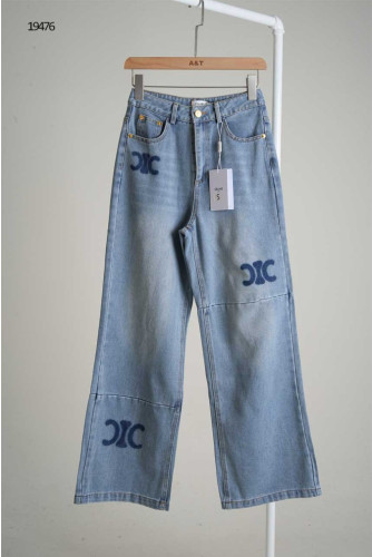 🔆 [CELINE] 셀린느 여성 트리오페 멀티로고 와이드 진 🔆