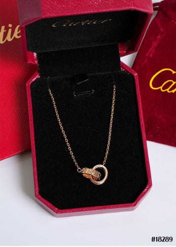 UM🔆 [CARTIER] 까르띠에 LOVE 펜던트 네크리스 세미 파베 세팅 🔆