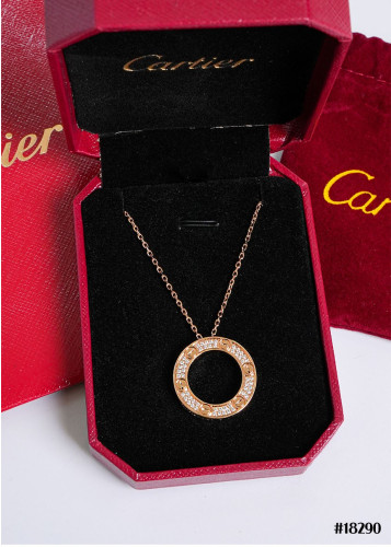 UM🔆 [CARTIER] 까르띠에 LOVE 펜던트 네크리스 파베 세팅 🔆