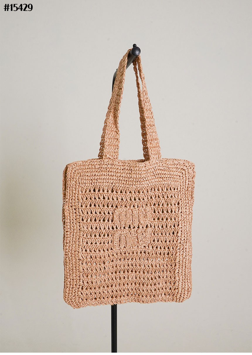 🔆 [MIUMIU] 미우미우 라피아 패브릭 토트 백 🔆