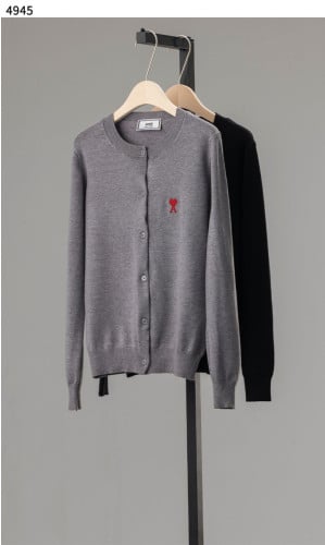 🍀 [AMI] 아미 수입고급 여성 하트A로고 라운드 가디건 🍀