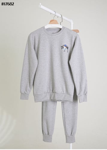 🔆 [STUSSY] 스투시 힙 베어 그래픽 크루넥 맨투맨 티셔츠 & 테리 조거 팬츠 셋 🔆